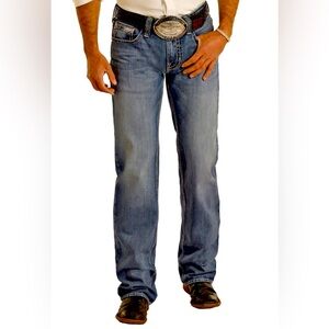 Rock and Roll Denim Men’s REGULAR FIT STRAIGHT BOOTCUT JEANS size 30x34